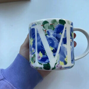 NWT Anthropologie Dawn Monogram “M” Mug